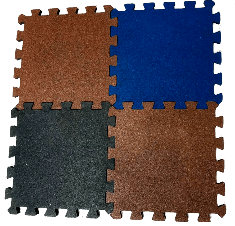 Interlocking rubber mats