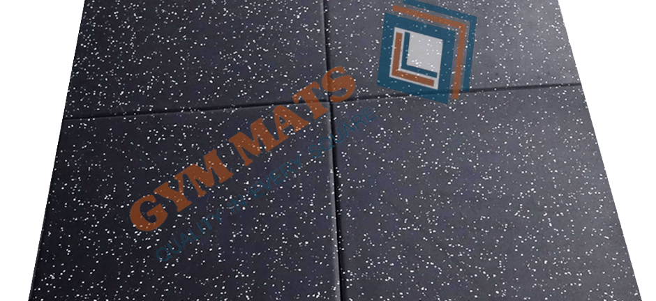 Rubber laminate tile gym mats