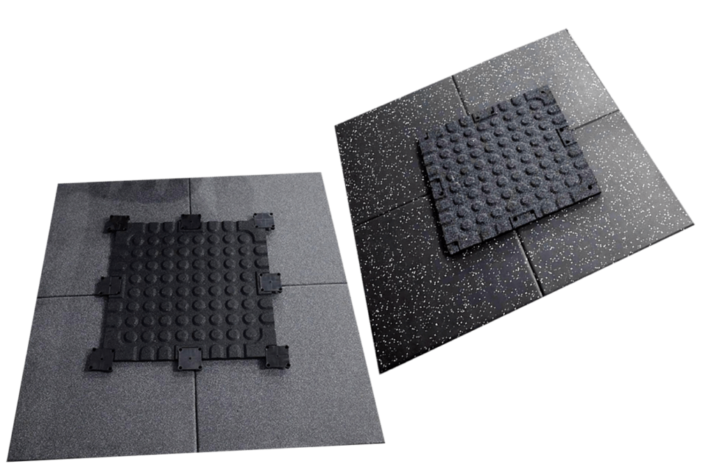 Laminate rubber tile